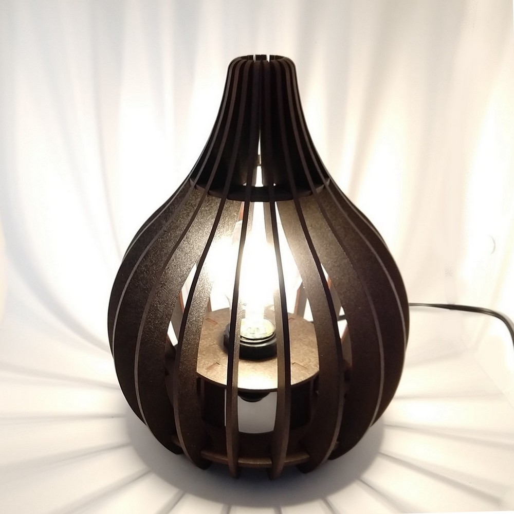 Luminária Abajur de mesa Capadócia mod. Gota Tabaco
