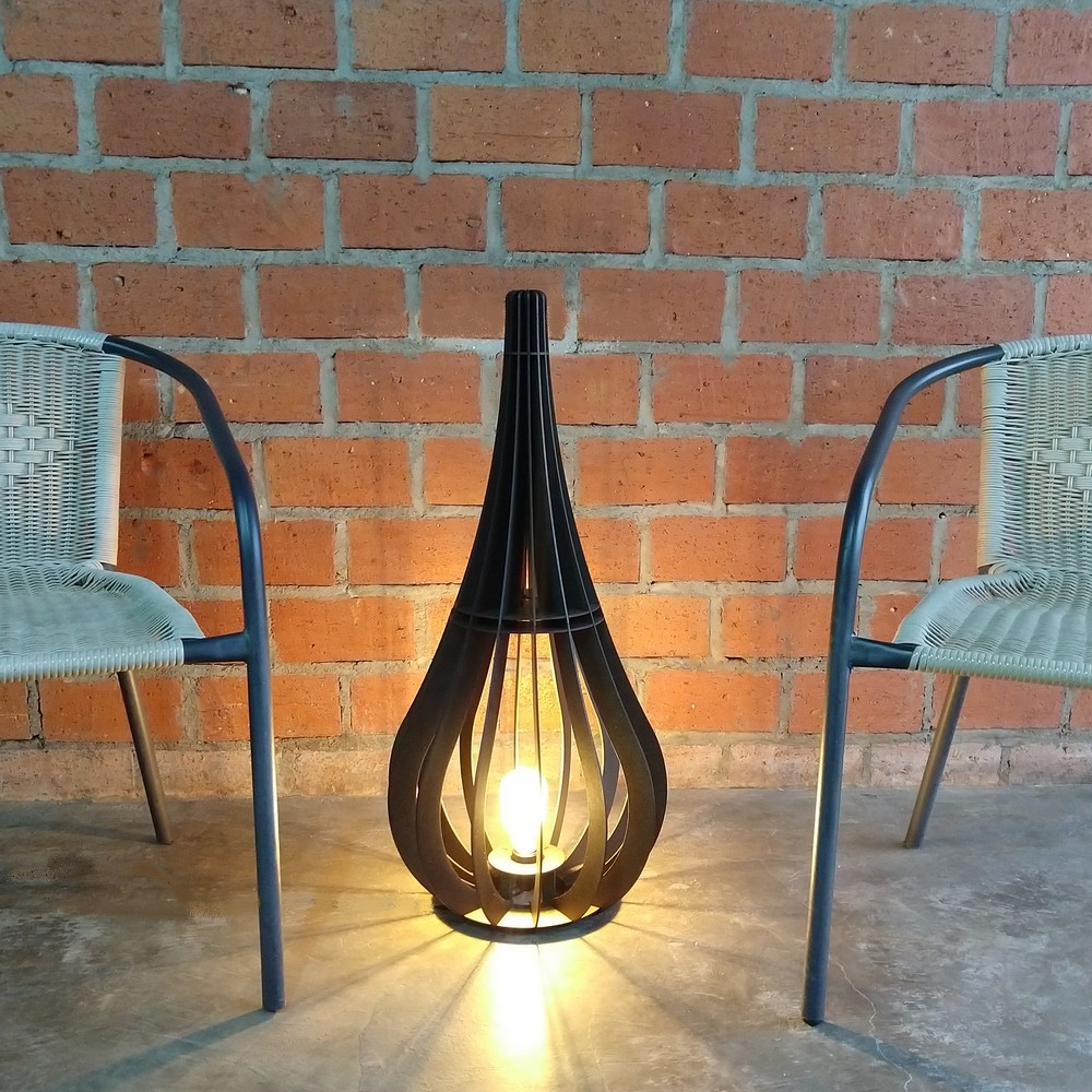 Luminária de Chão Capadócia mod. Gota Tabaco 80cm