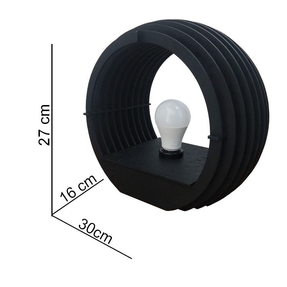 Luminária de Mesa mod. Delve Preto