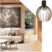 Lustre Luminária Pendente de Madeira MDF Mod. Acácia