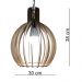Lustre Luminária Pendente de Madeira MDF Mod. Acácia