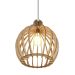 Lustre Luminária Pendente de Madeira MDF Mod. Acácia