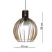 Lustre Luminária Pendente de Madeira MDF Mod. Acácia