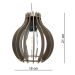 Lustre Luminária Pendente de Madeira MDF Mod. Bali Tabaco