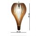 Lustre Luminária Pendente de Madeira MDF Mod. Capadócia