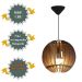 Lustre Luminária Pendente de Madeira MDF Mod. Globe