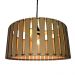Lustre Luminária Pendente de Madeira MDF Mod. Madri Cru