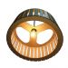 Lustre Luminária Pendente de Madeira MDF Mod. Madri Cru