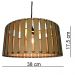 Lustre Luminária Pendente de Madeira MDF Mod. Madri Cru