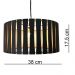 Lustre Luminária Pendente de Madeira MDF Mod. Madri Tabaco