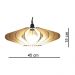 Lustre Luminária Pendente de Madeira MDF Mod. OVNI