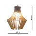 Lustre Luminária Pendente de Madeira MDF Mod. Orient