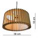 Lustre Luminária Pendente de Madeira MDF Mod. Paris GD Inclinado