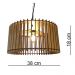 Lustre Luminária Pendente de Madeira MDF Mod. Paris GD Reto