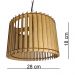 Lustre Luminária Pendente de Madeira MDF Mod. Paris Pq Inclinado