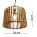 Lustre Luminária Pendente de Madeira MDF Mod. Paris Pq Reto