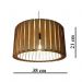 Lustre Luminária Pendente de Madeira MDF Mod. Rome