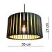 Lustre Luminária Pendente de Madeira MDF Mod. Rome Tabaco