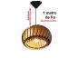 Lustre Luminária Pendente de Madeira MDF Mod. Sophia PQ Inclinado