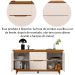 Buffet Aparador ara Sala de Jantar 2 Portas e 2 Gavetas Flop Off White/Freijó