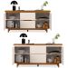 Buffet Aparador ara Sala de Jantar 2 Portas e 2 Gavetas Flop Off White/Freijó