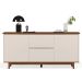 Buffet Aparador para Sala de Jantar 2 Portas 2 Gavetas Flop Off White/Freijó