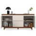 Buffet Aparador para Sala de Jantar 2 Portas 2 Gavetas Flop Off White/Freijó