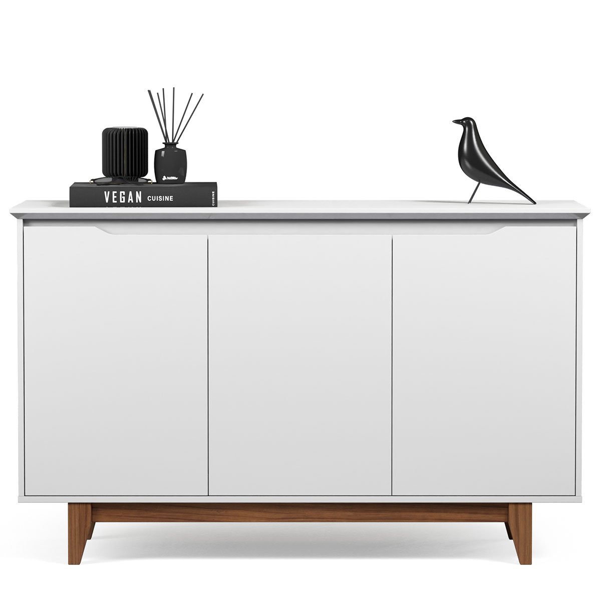 Buffet Aparador para Sala de Jantar 3 Portas Flop Branco