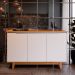 Buffet Aparador para Sala de Jantar 3 Portas Flop Off White/Freijó