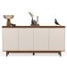 Buffet Aparador para Sala de Jantar 4 Portas Flop  Off White/Freijó
