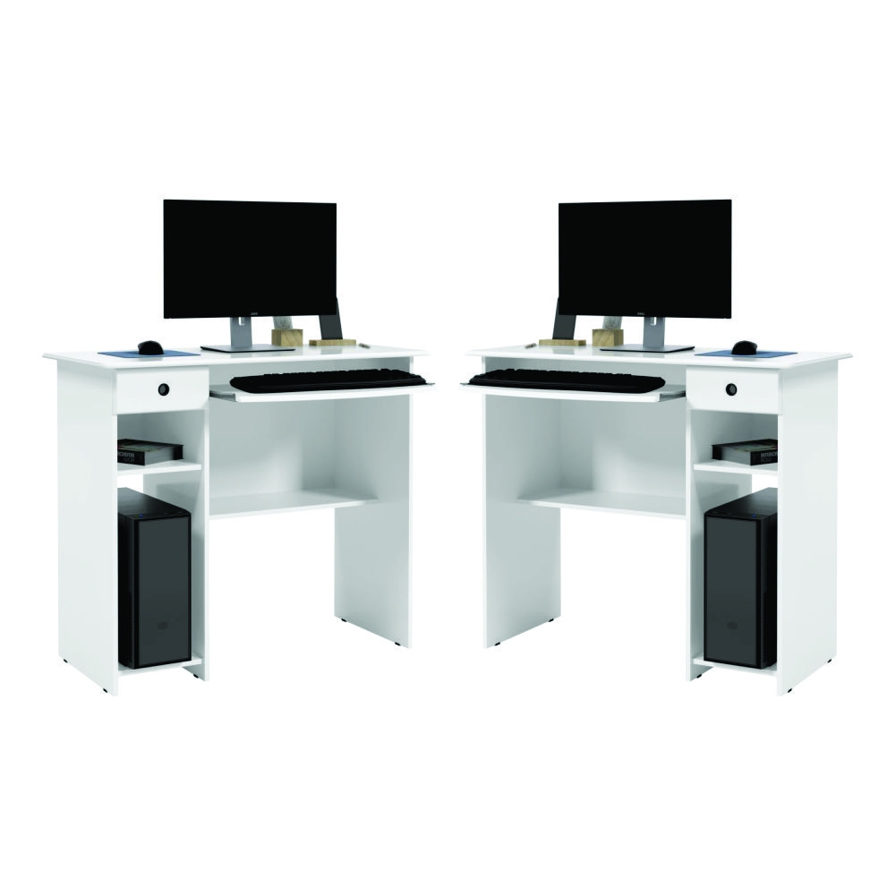 Conjunto Mesa de Computador Afrodite Branco
