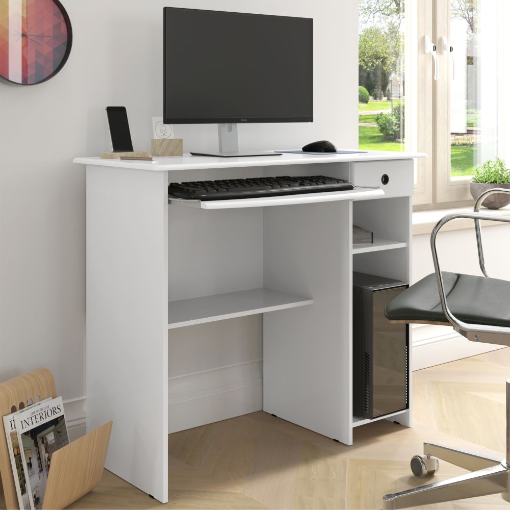 Conjunto Mesa de Computador Afrodite Branco