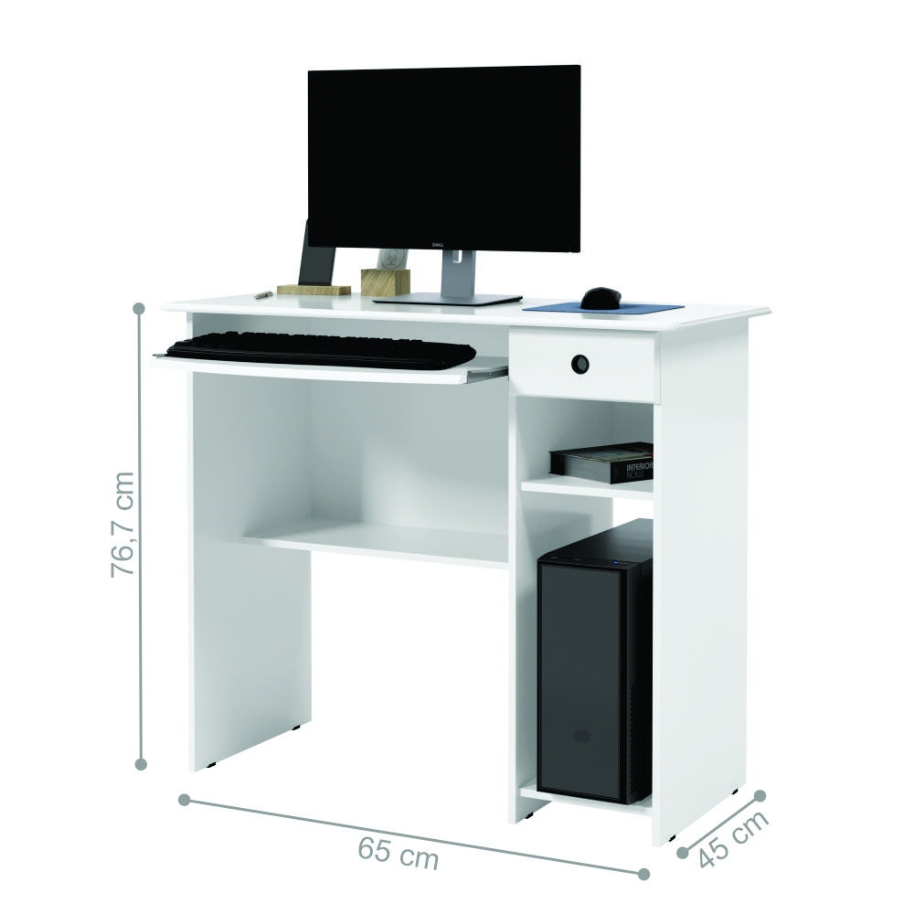 Conjunto Mesa de Computador Afrodite Branco