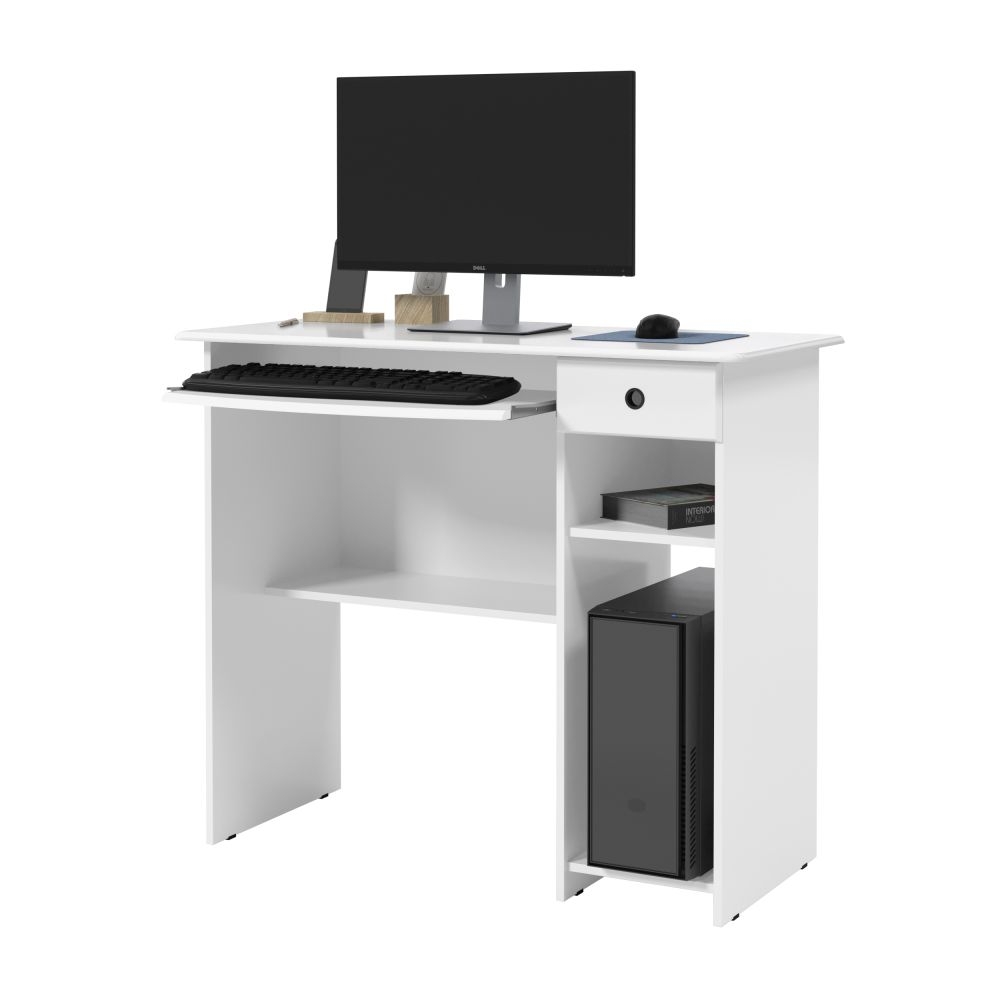 Conjunto Mesa de Computador Afrodite Branco