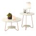 Conjunto de Mesa Centro e Lateral Back Off White