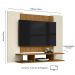 Estante Painel EJ Moderno TV 22 32 40 42 47 48 Polegadas Sala Quarto Pequeno – Off White/Freijó – RPM
