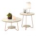 Jogo de Mesa Centro e Lateral Home Off White Freijo