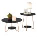 Jogo de Mesa Centro e Lateral Home Preto