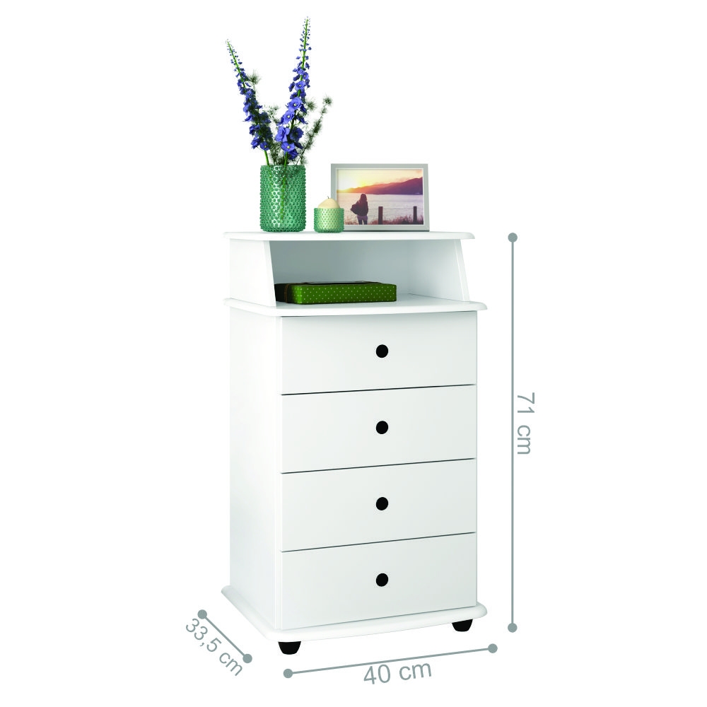 Kit de 2 Mesas de Cabeceira Lux ll Branco