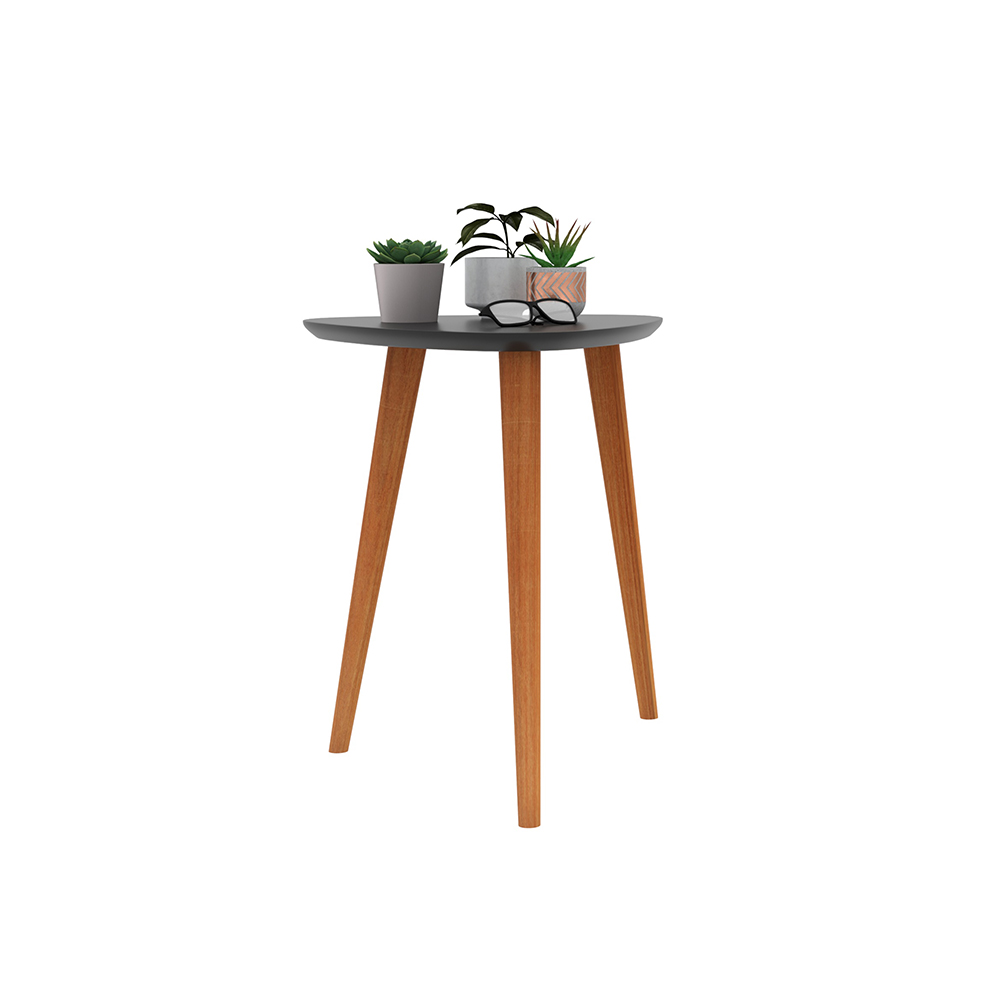Mesa de Apoio Retrô Valentina - Preto Fosco - EJ Móveis
