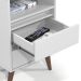 Mesa de Cabeceira 2 Gavetas com Nicho Aroma Branco