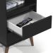 Mesa de Cabeceira 2 Gavetas com Nicho Aroma Preto