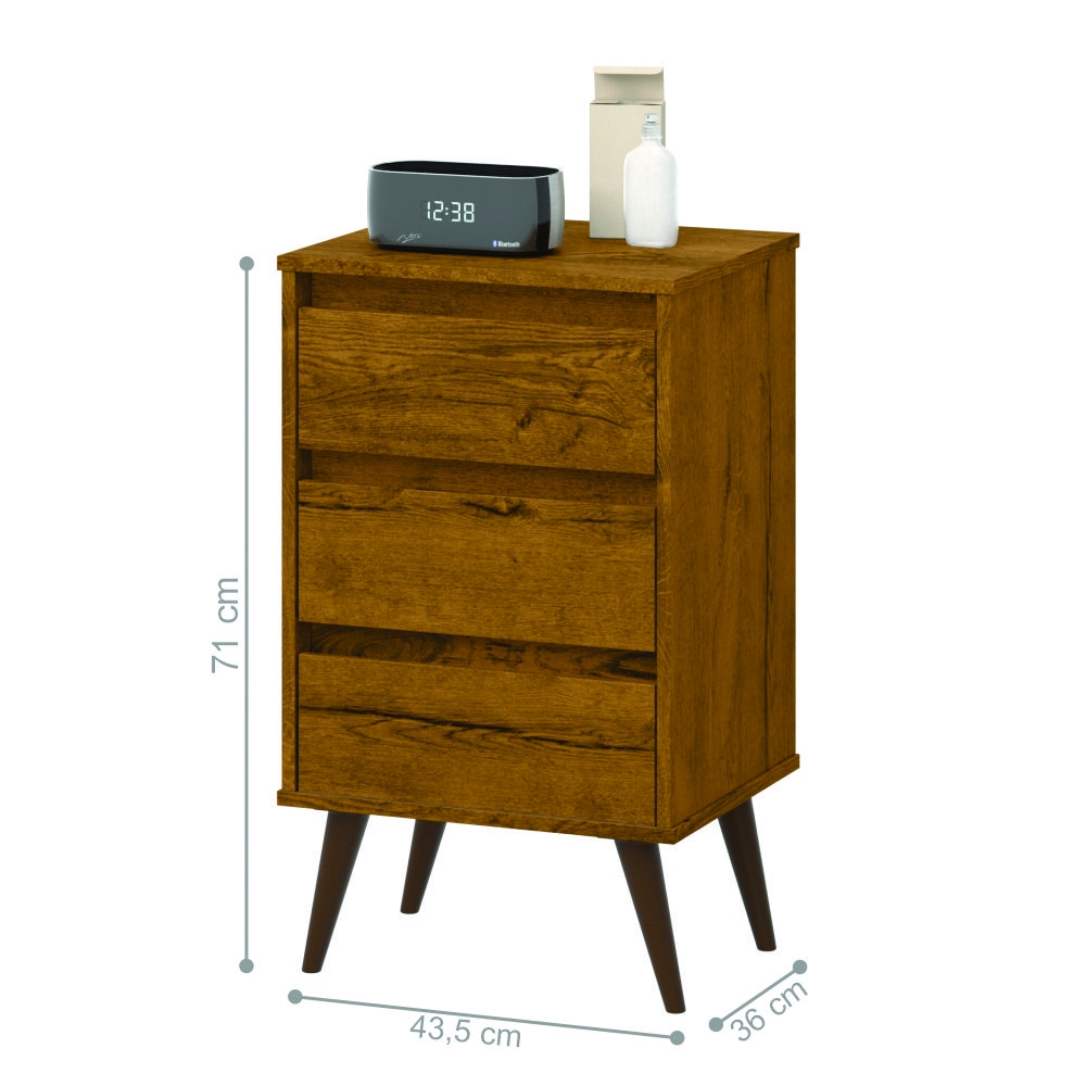 Mesa de Cabeceira Alecrim Retrô Freijo