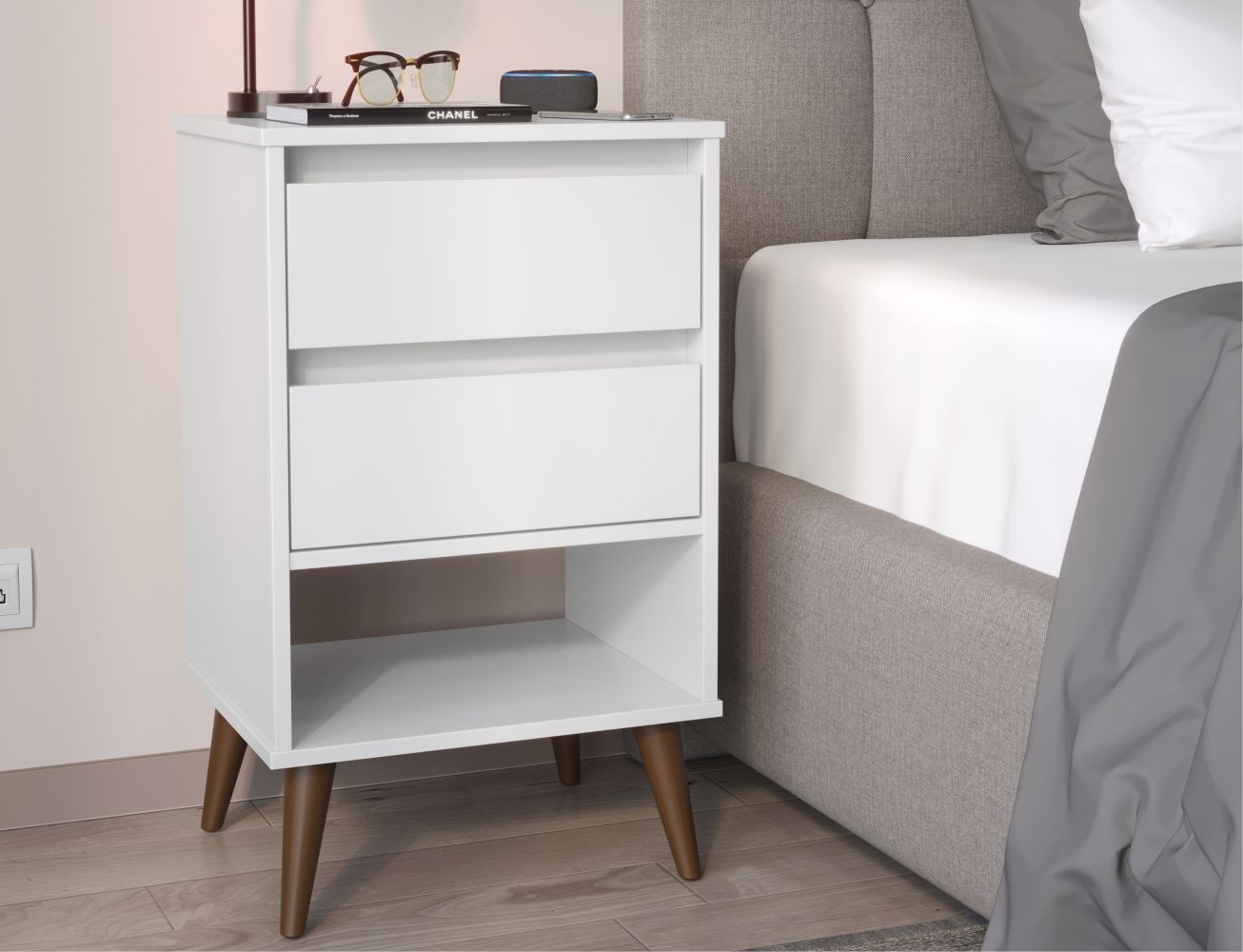 Mesa de Cabeceira Bosquin Branco