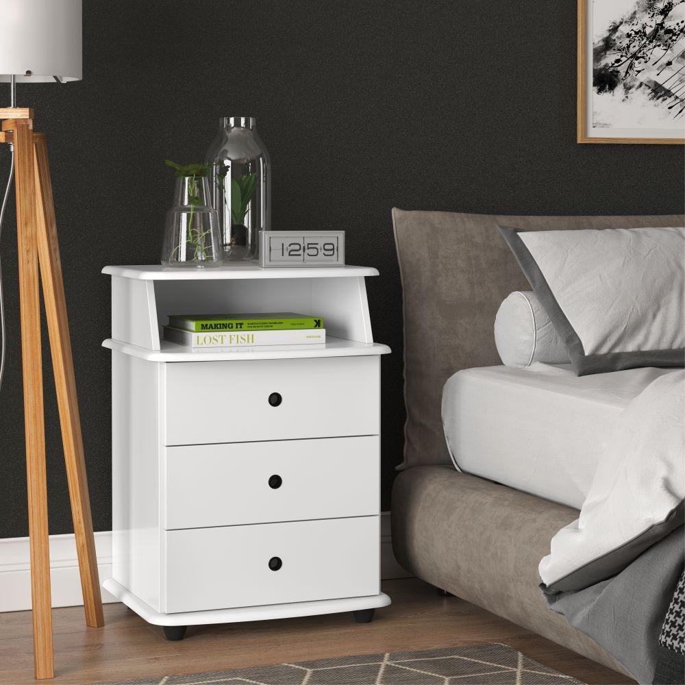 Mesa de Cabeceira Kansas Branco