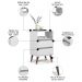 Mesa de Cabeceira Pés Retrô 2 Gavetas 43cm Roma Branco - EJ Móveis