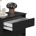 Mini Cômoda para Quarto 3 Gavetas Prisma Preto