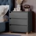Mini Cômoda para Quarto 3 Gavetas Prisma Preto