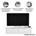 Rack Aparador Suspenso Flex com 2 Portas Flop Branco