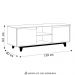 Rack para Sala Bancada de TV 55 Pol 139cm Flow Branco - EJ Móveis